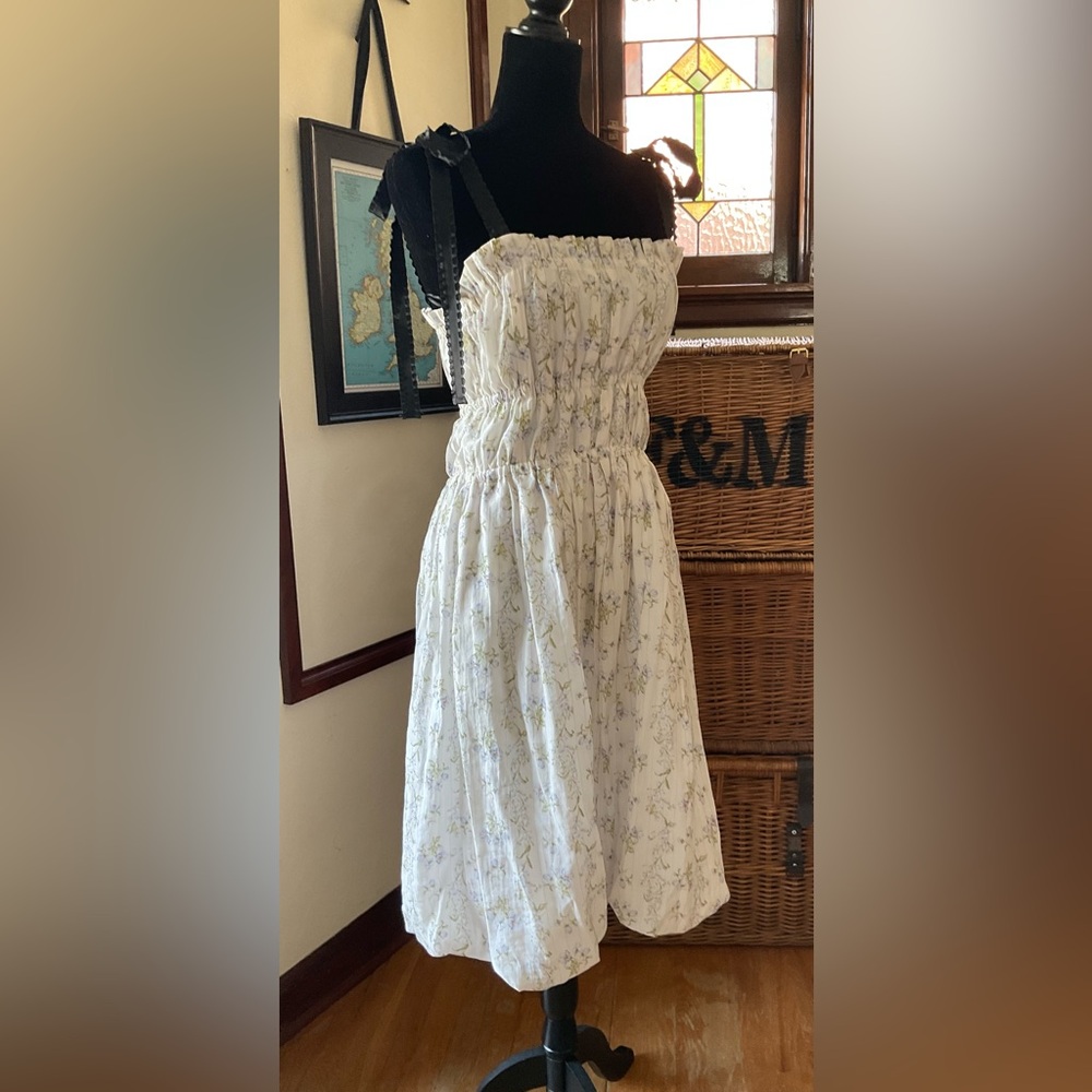Brock Collection x H&M White Floral Dress - Picture 2 of 16